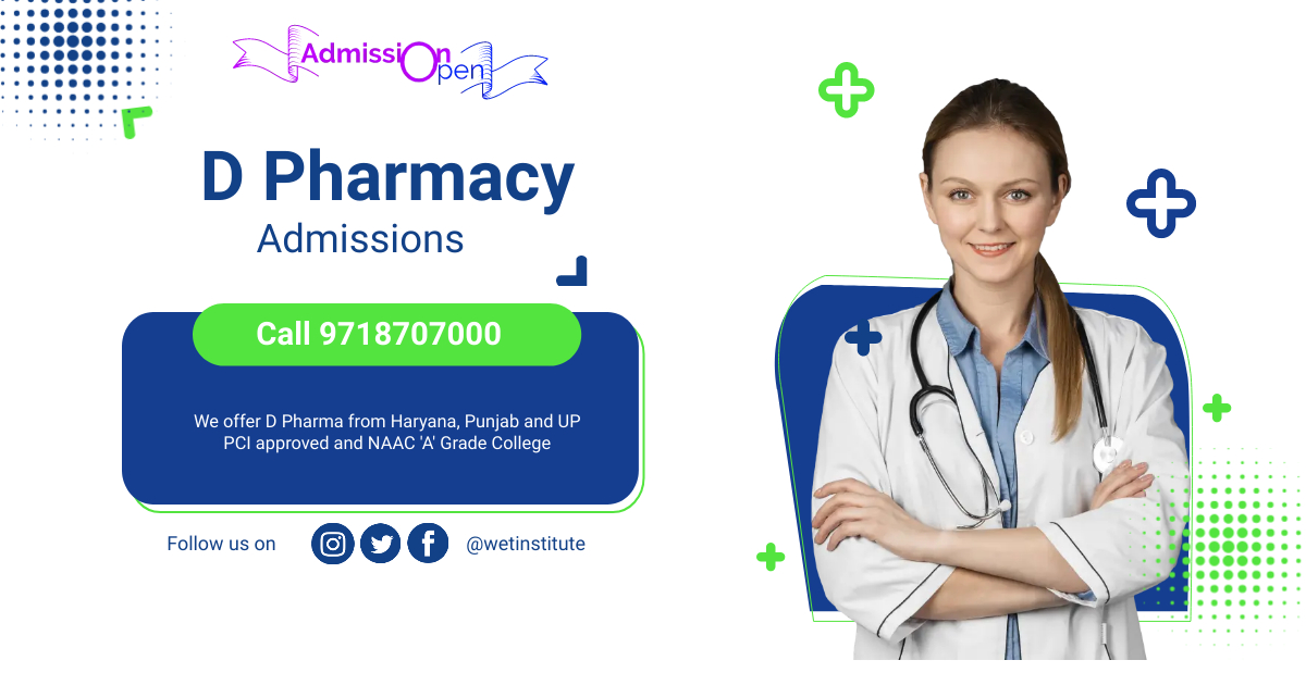 D Pharma 2022 - Pharmacy Admissions - DPharma | BPharma | MPharma