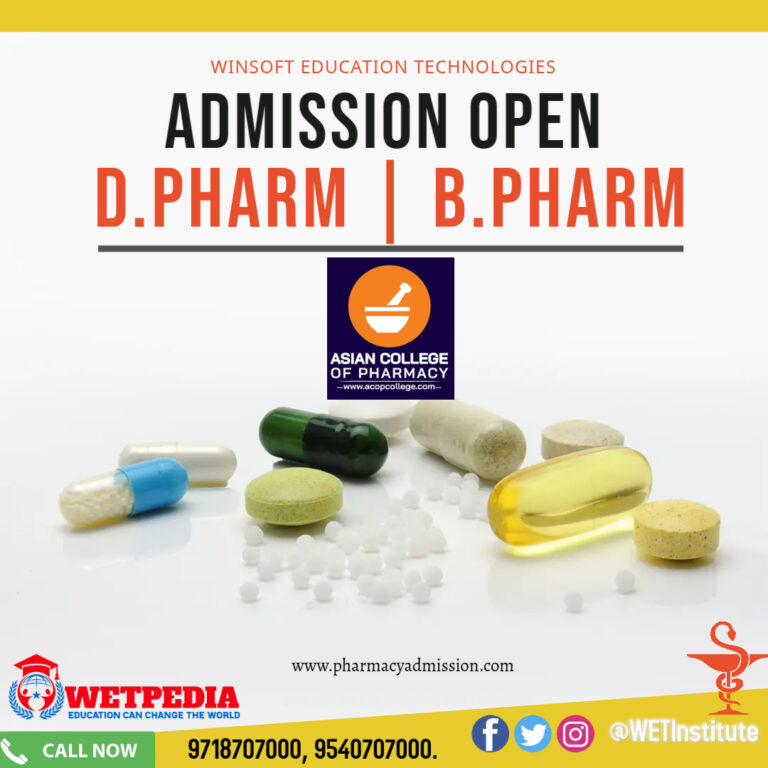 DPharma Admission From Asian College of Pharmacy